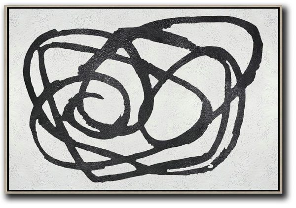 Original Art Acrylic Painting,Oversized Horizontal Minimal Art On Canvas - Unique Canvas Art