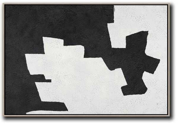 Modern Canvas Art,Oversized Horizontal Minimal Art On Canvas - Abstract Paintings On Sale
