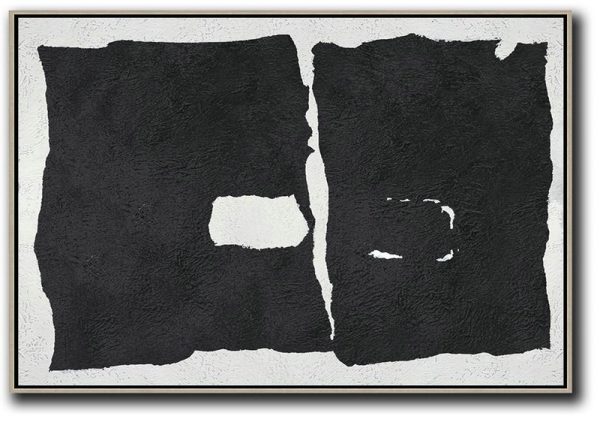 Modern Art,Oversized Horizontal Minimal Art On Canvas - Hand Paint Large Clean Modern Art