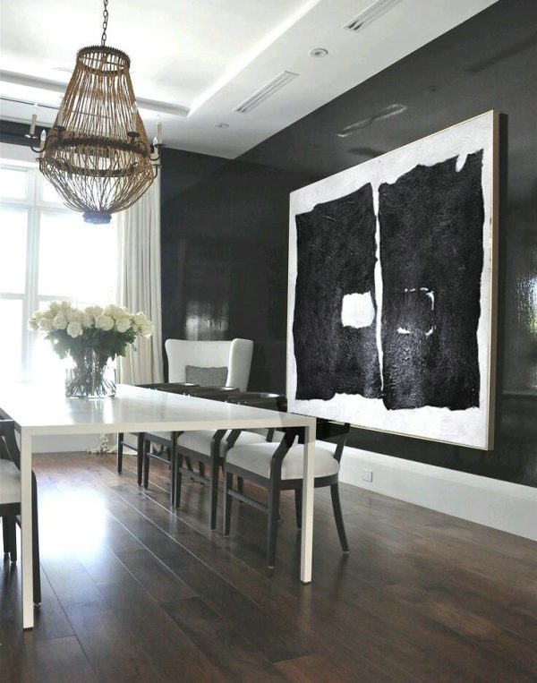 Modern Art,Oversized Horizontal Minimal Art On Canvas - Hand Paint Large Clean Modern Art - Image 2