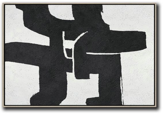 Large Abstract Wall Art,Oversized Horizontal Minimal Art On Canvas - Xl Large Canvas Art