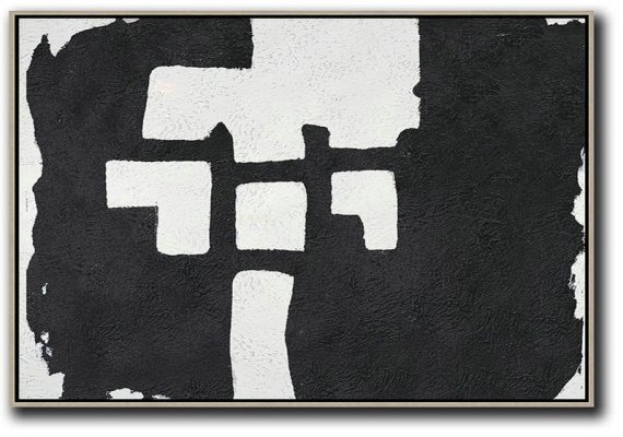 Hand Paint Abstract Painting,Oversized Horizontal Minimal Art On Canvas - Large Canvas Art,Modern Art Abstract Painting