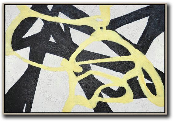 Extra Large Painting,Hand-Painted Oversized Horizontal Minimal Art On Canvas - Huge Wall Decor