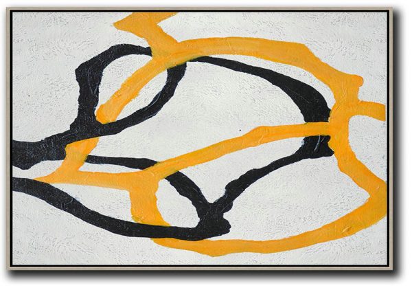 Extra Large 72 Acrylic Painting,Hand-Painted Oversized Horizontal Minimal Art On Canvas - Hand Painted Canvas Art
