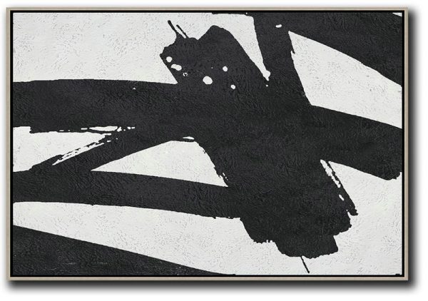 Hand-Painted Canvas Art,Oversized Horizontal Minimal Art On Canvas - Extra Large Artwork