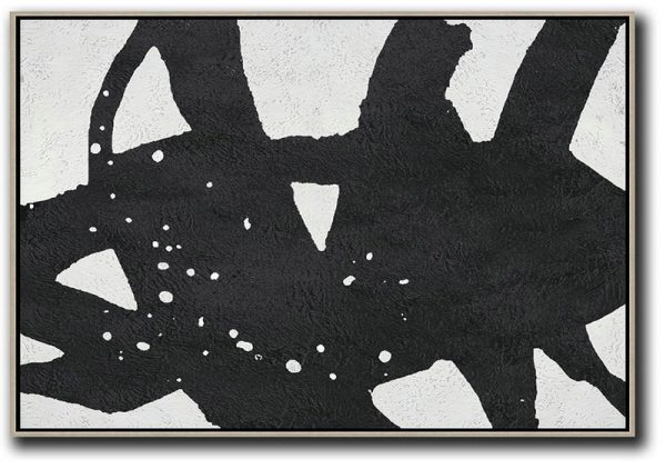 Original Abstract Painting Canvas Art,Oversized Horizontal Minimal Art On Canvas - Large Wall Canvas