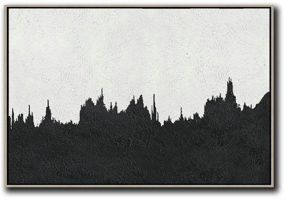 Extra Large Wall Art,Oversized Horizontal Minimal Art On Canvas - Extra Large Paintings