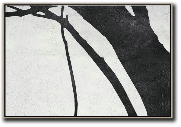 Huge Abstract Canvas Art,Oversized Horizontal Minimal Art On Canvas - Size Extra Large Abstract Art