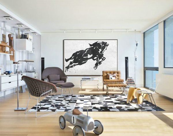 Canvas Artwork For Living Room,Oversized Horizontal Minimal Art On Canvas - Home Decor Canvas - Image 3