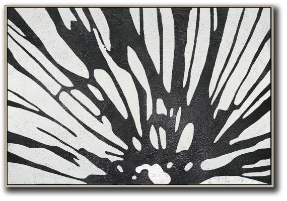 Large Contemporary Art Canvas Painting,Oversized Horizontal Minimal Art On Canvas - Hand Painted Original Art