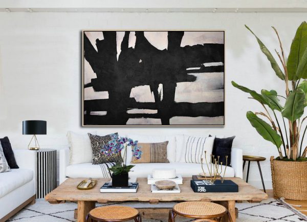 Large Modern Abstract Painting,Hand Painted Oversized Horizontal Minimal Art On Canvas - Contemporary Art Wall Decor - Image 2