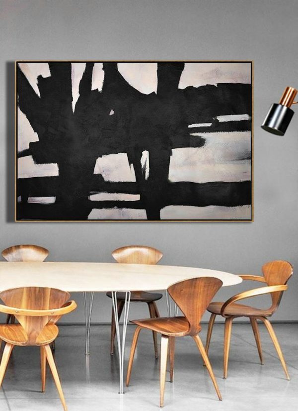 Large Modern Abstract Painting,Hand Painted Oversized Horizontal Minimal Art On Canvas - Contemporary Art Wall Decor - Image 4
