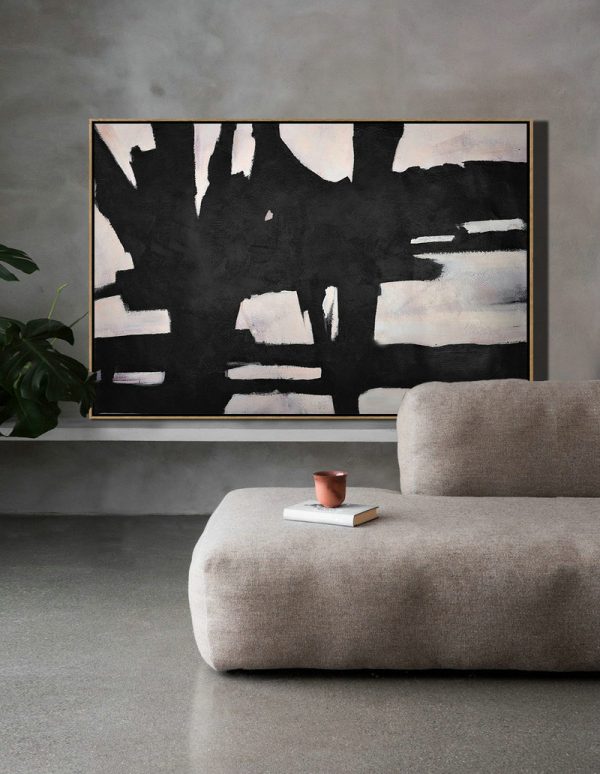 Large Modern Abstract Painting,Hand Painted Oversized Horizontal Minimal Art On Canvas - Contemporary Art Wall Decor - Image 6