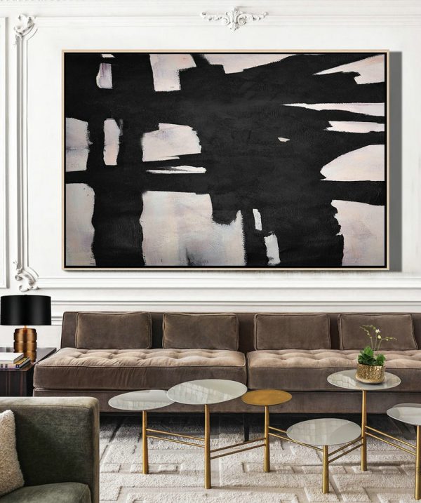 Original Abstract Painting Extra Large Canvas Art,Hand-Painted Oversized Horizontal Minimal Art On Canvas - Original Abstract Art Paintings - Image 3