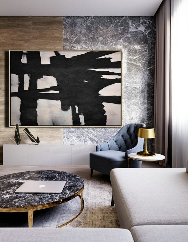Original Abstract Painting Extra Large Canvas Art,Hand-Painted Oversized Horizontal Minimal Art On Canvas - Original Abstract Art Paintings - Image 7