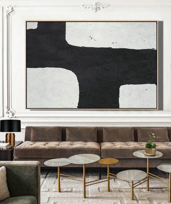 Huge Abstract Canvas Art,Oversized Horizontal Minimal Art On Canvas - Modern Paintings - Image 4