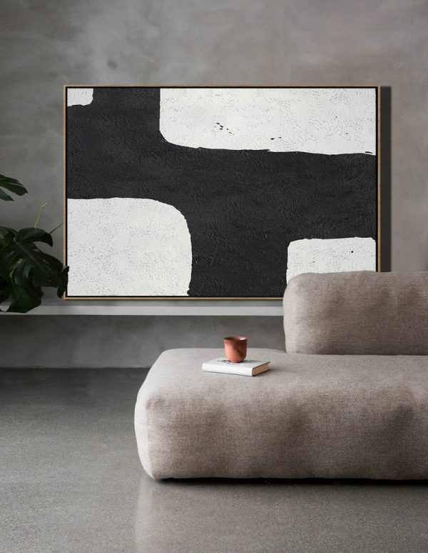Huge Abstract Canvas Art,Oversized Horizontal Minimal Art On Canvas - Modern Paintings - Image 8