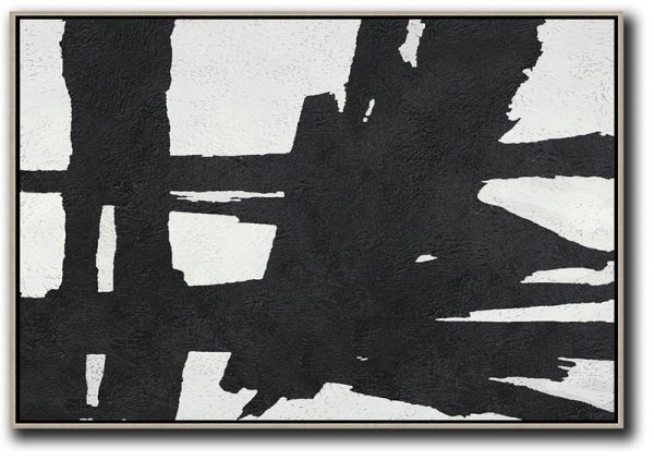 Hand Paint Large Art,Oversized Horizontal Minimal Art On Canvas - Size Extra Large Abstract Art