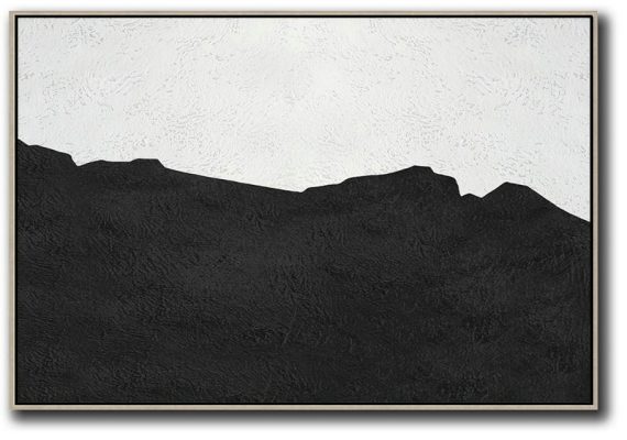 Abstract Painting On Canvas,Oversized Horizontal Minimal Art On Canvas - Custom Canvas Wall Art