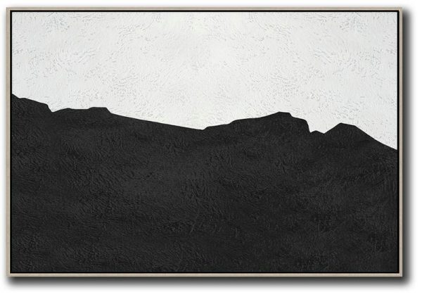 Abstract Painting On Canvas,Oversized Horizontal Minimal Art On Canvas - Custom Canvas Wall Art