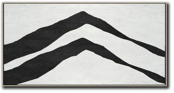 Original Art Acrylic Painting,Oversized Horizontal Minimal Art On Canvas - Large Wall Art Canvas