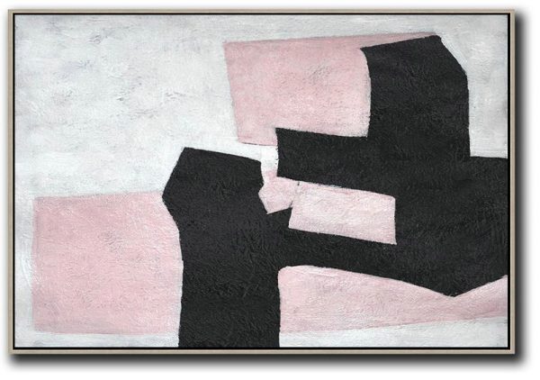 Large Abstract Painting,Hand-Painted Oversized Horizontal Minimal Art On Canvas - Custom Oil Painting