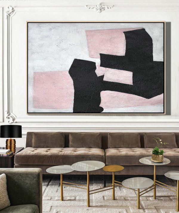 Large Abstract Painting,Hand-Painted Oversized Horizontal Minimal Art On Canvas - Custom Oil Painting - Image 3