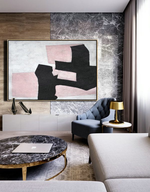 Large Abstract Painting,Hand-Painted Oversized Horizontal Minimal Art On Canvas - Custom Oil Painting - Image 7
