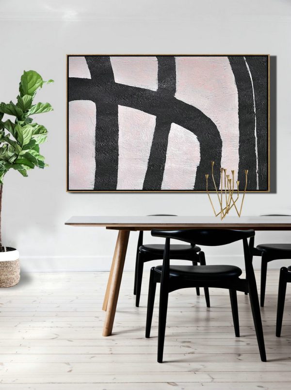 Large Abstract Art,Hand-Painted Oversized Horizontal Minimal Art On Canvas - Contemporary Canvas Paintings - Image 5
