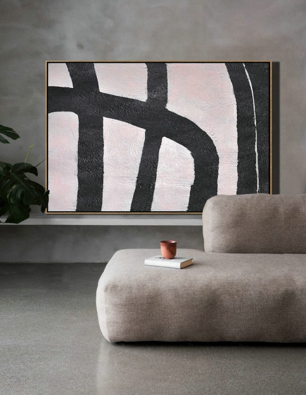 Large Abstract Art,Hand-Painted Oversized Horizontal Minimal Art On Canvas - Contemporary Canvas Paintings - Image 6