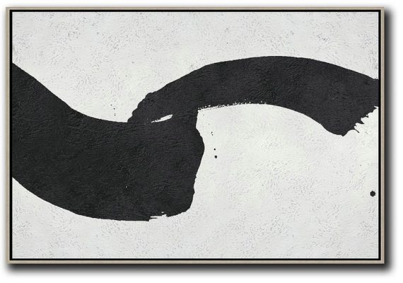 Canvas Artwork For Living Room,Oversized Horizontal Minimal Art On Canvas - Abstract Oil Painting