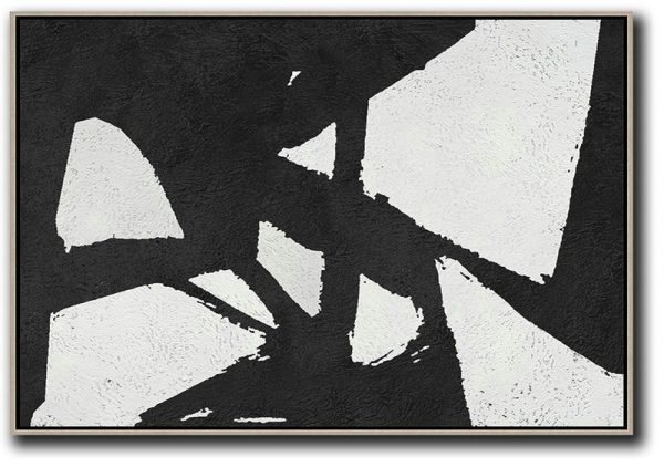 Modern Living Room Decor,Oversized Horizontal Minimal Art On Canvas - Modern Canvas Art