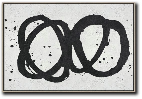 Lounge Wall Decor,Oversized Horizontal Minimal Art On Canvas - Pop Art Canvas