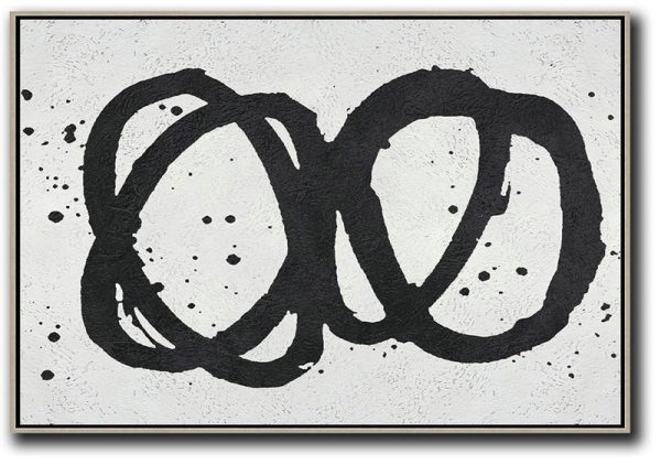 Lounge Wall Decor,Oversized Horizontal Minimal Art On Canvas - Pop Art Canvas