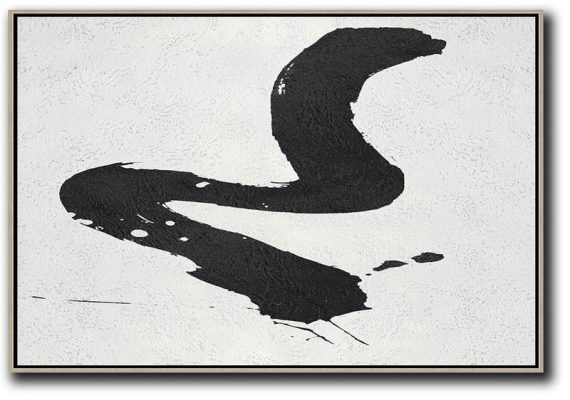 Abstract Artwork Online,Oversized Horizontal Minimal Art On Canvas - Big Wall Art For Living Room