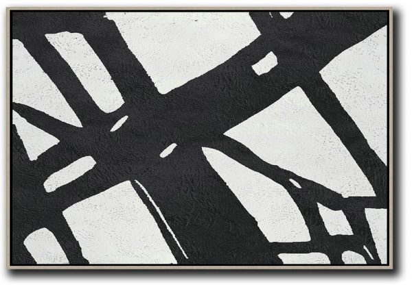 Original Abstract Oil Paintings,Oversized Horizontal Minimal Art On Canvas - Giant Wall Decor