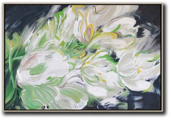 Large Abstract Art,Panoramic Abstract Landscape Painting,Acrylic Painting Canvas Art
