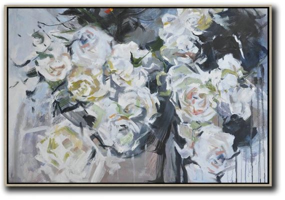 Extra Large Acrylic Painting On Canvas,Panoramic Abstract Landscape Painting,Contemporary Art Wall Decor