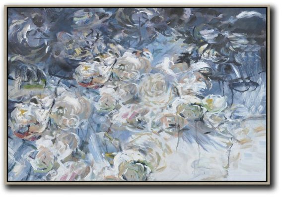 Extra Large Canvas Art,Panoramic Abstract Landscape Painting,Large Living Room Wall Decor