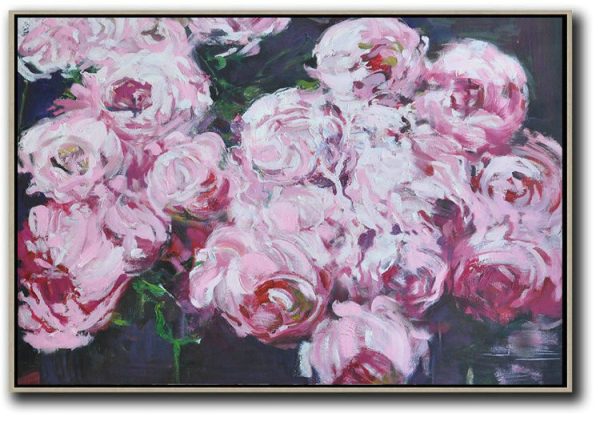 Large Abstract Painting On Canvas,Horizontal Abstract Landscape Oil Painting On Canvas,Canvas Wall Art