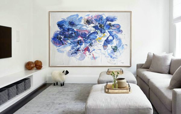 Extra Large Acrylic Painting On Canvas,Horizontal Abstract Landscape Oil Painting On Canvas,Modern Paintings - Image 2