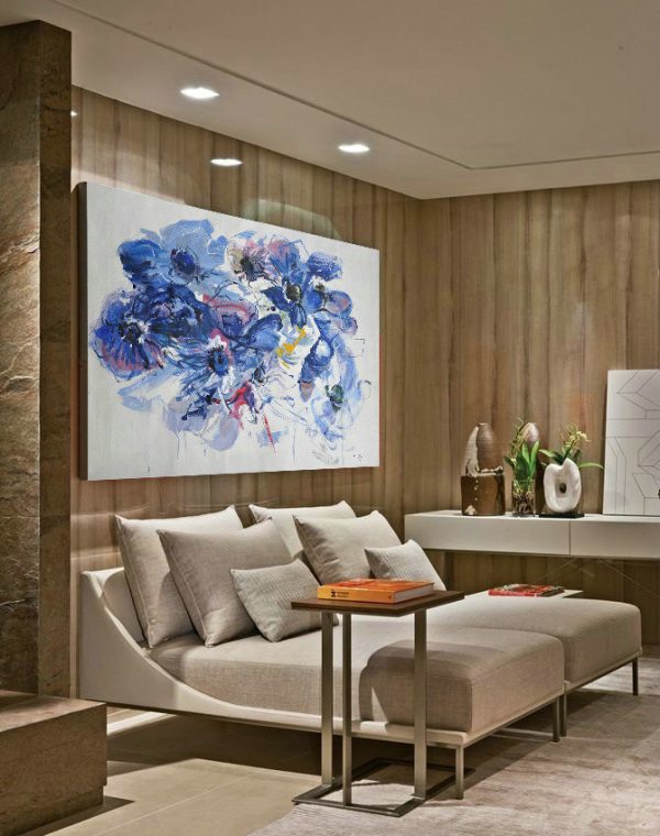 Extra Large Acrylic Painting On Canvas,Horizontal Abstract Landscape Oil Painting On Canvas,Modern Paintings - Image 4
