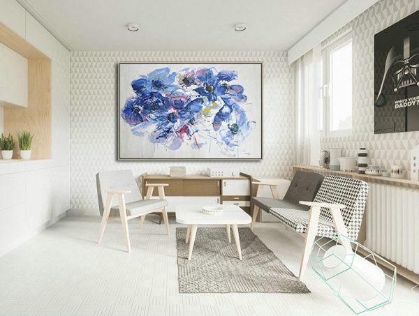 Extra Large Acrylic Painting On Canvas,Horizontal Abstract Landscape Oil Painting On Canvas,Modern Paintings - Image 8