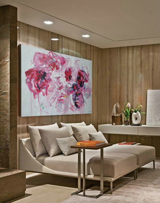 Handmade Painting Large Abstract Art,Abstract Landscape Oil Painting,Modern Canvas Art - Image 2