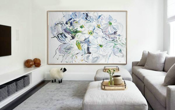 Handmade Large Contemporary Art,Abstract Landscape Painting,Oversized Canvas Art - Image 2