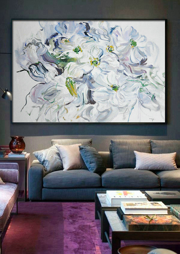 Handmade Large Contemporary Art,Abstract Landscape Painting,Oversized Canvas Art - Image 9