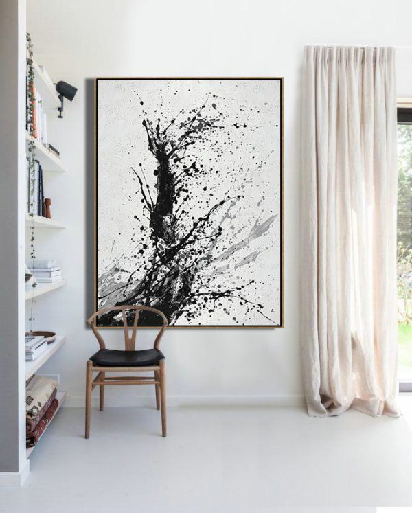 Original Extra Large Wall Art,Hand-Painted Black - Extra Large Wall Art - Image 3