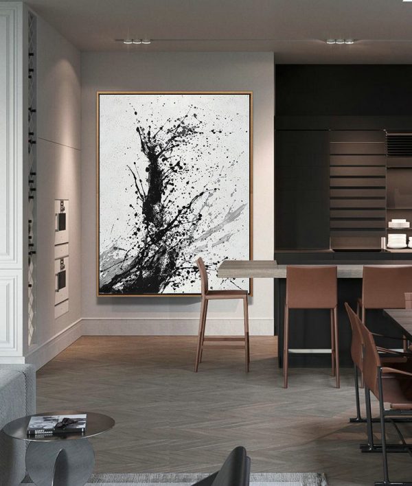 Original Extra Large Wall Art,Hand-Painted Black - Extra Large Wall Art - Image 6