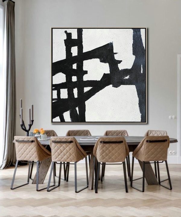 Large Contemporary Art Acrylic Painting,Oversized Minimal Painting On Canvas - Original Abstract Art Paintings - Image 3