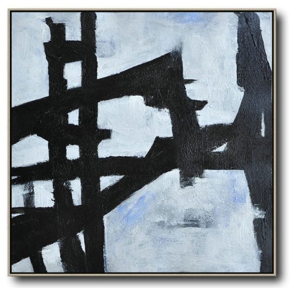 Handmade Large Contemporary Art,Oversized Minimal Painting On Canvas - Original Art For Sale By Artist